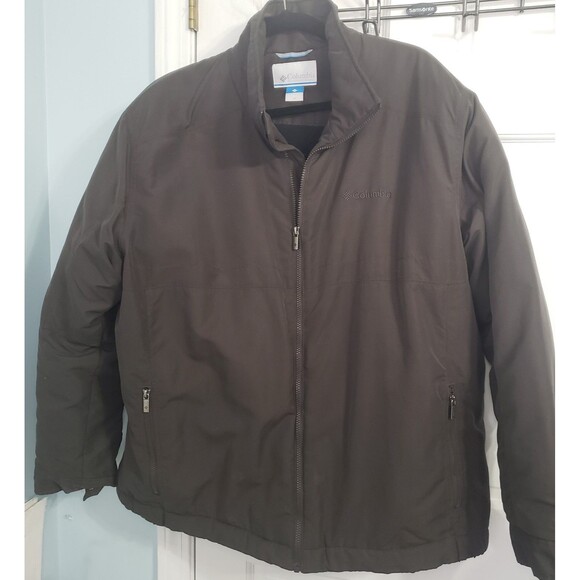 Columbia Mens 2X Brown Winter Jacket Fleece Lined 100% Polyester Pockets - Picture 2 of 13